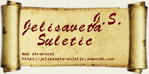Jelisaveta Šuletić vizit kartica